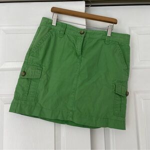 Lands End Green Cargo Mini Skirt